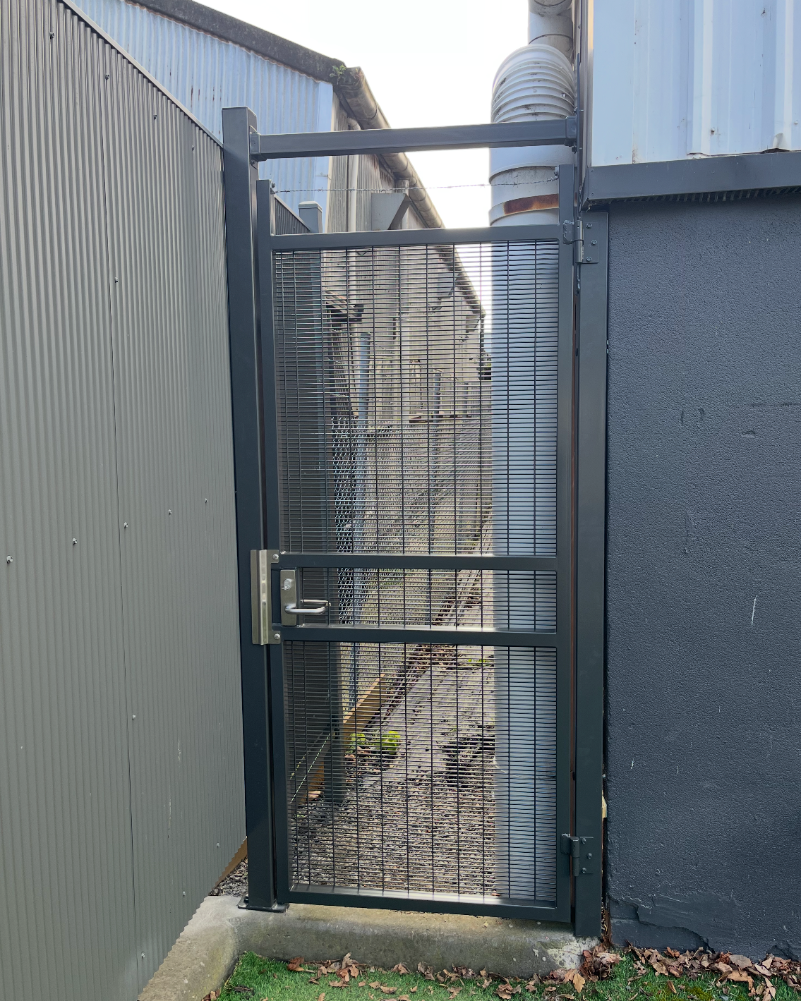 Custom 358 High-Security Welded Mesh Emergency Egress Single Gate