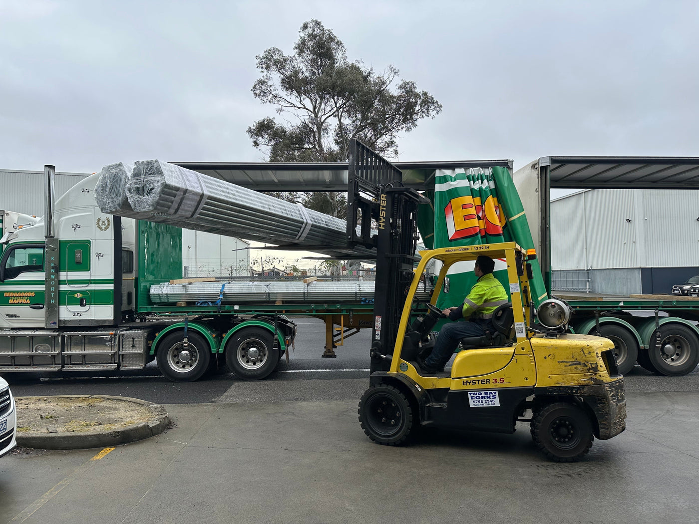 Full B-double Load of Steel to Queensland