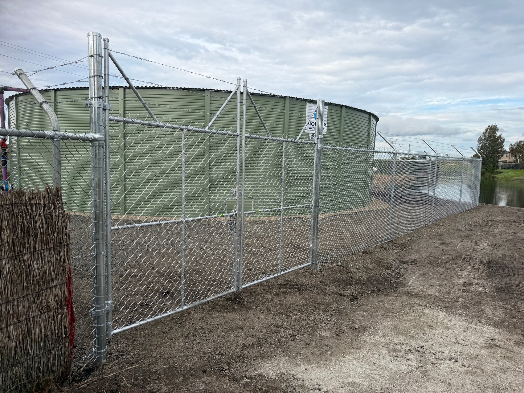 Water Tank Chain-link Fence Enclosure at Patterson River Golf Club