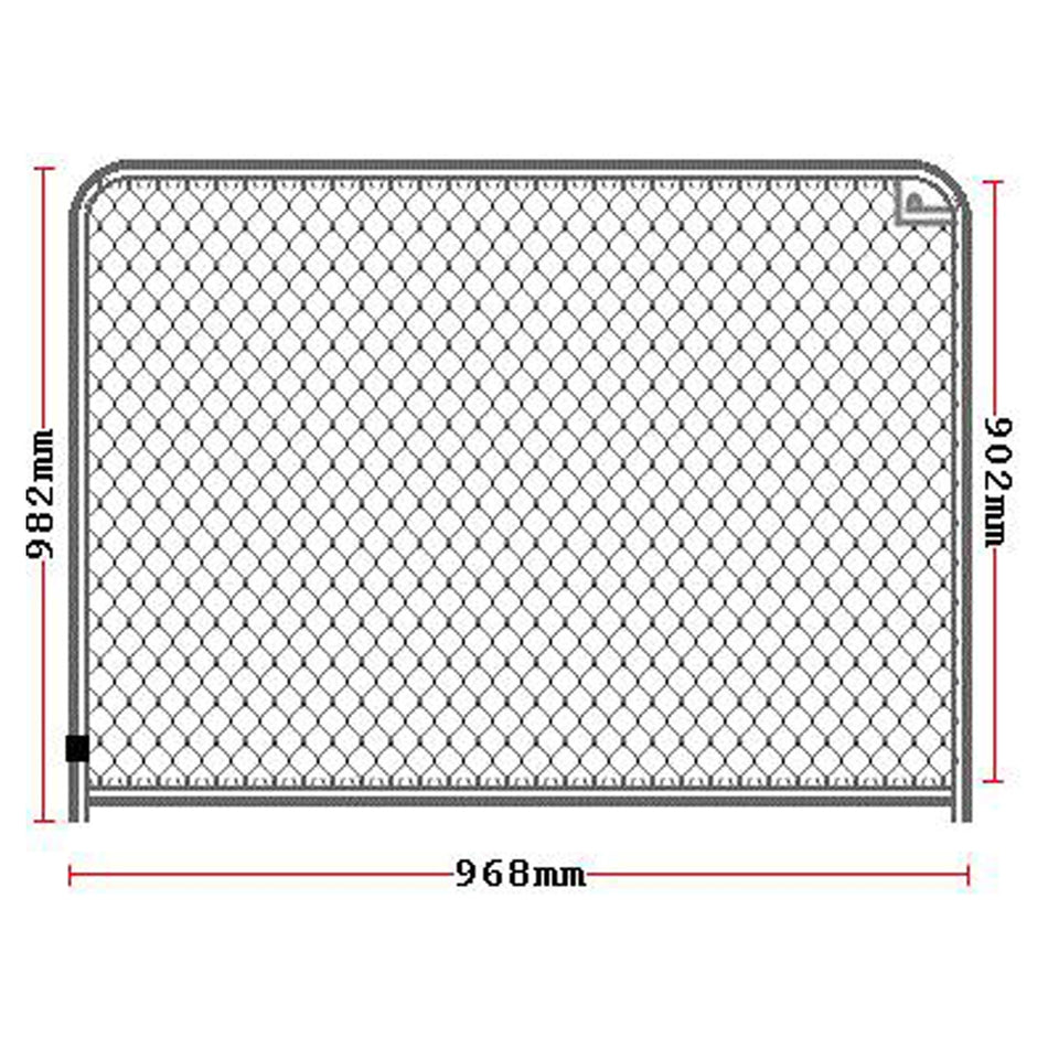 Chain-link Plain Top Sports Field Single Gates Powder Coated Black 900H x 1000W Opening