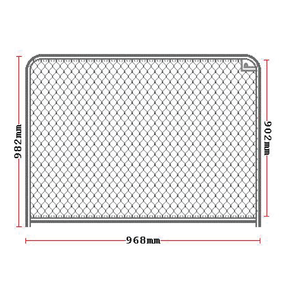Chain-link Sports Field Plain Top Single Gate Powder Coated Black 900H x 1000W