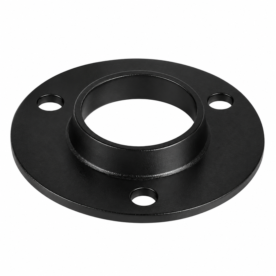 Round Flange (3-Hole) Powder Coated Black