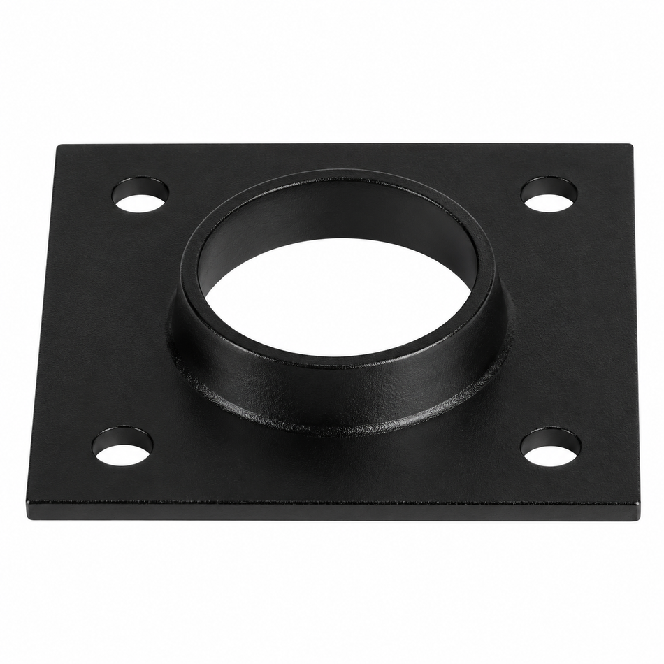 Square Flange (4-Hole) Powder Coated Black