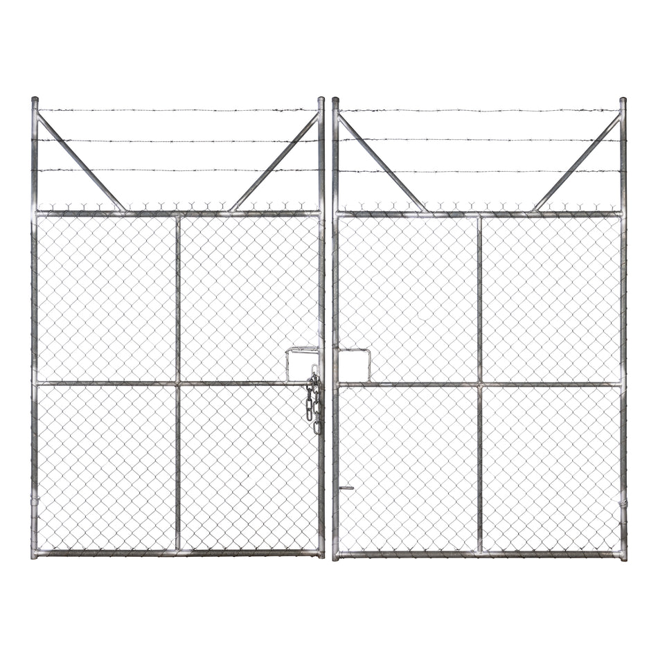 Chain-link Barb Top Double Gate Galvanised 2250 / 4000