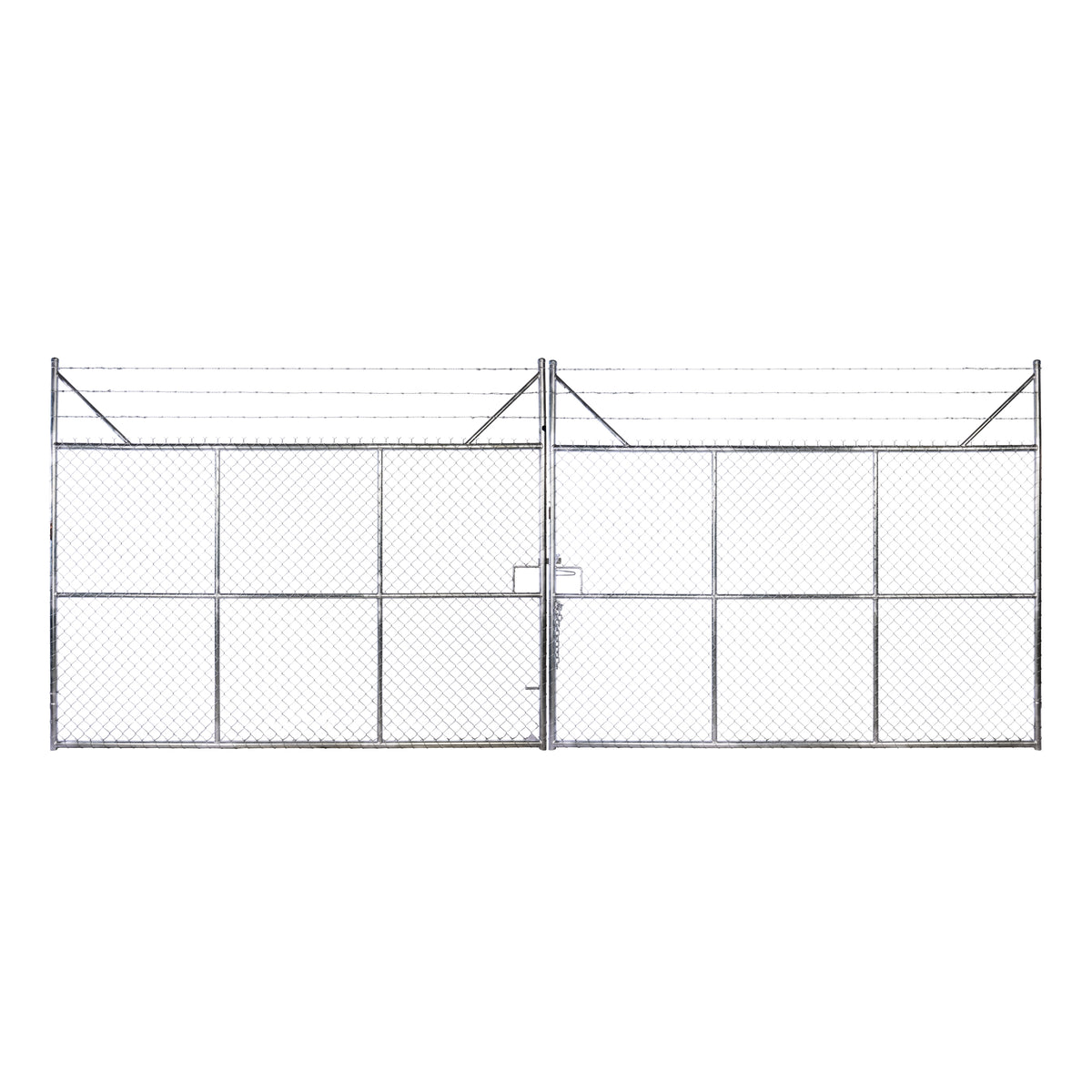 Chain-link Barb Top Double Gate Galvanised 2250 / 6000