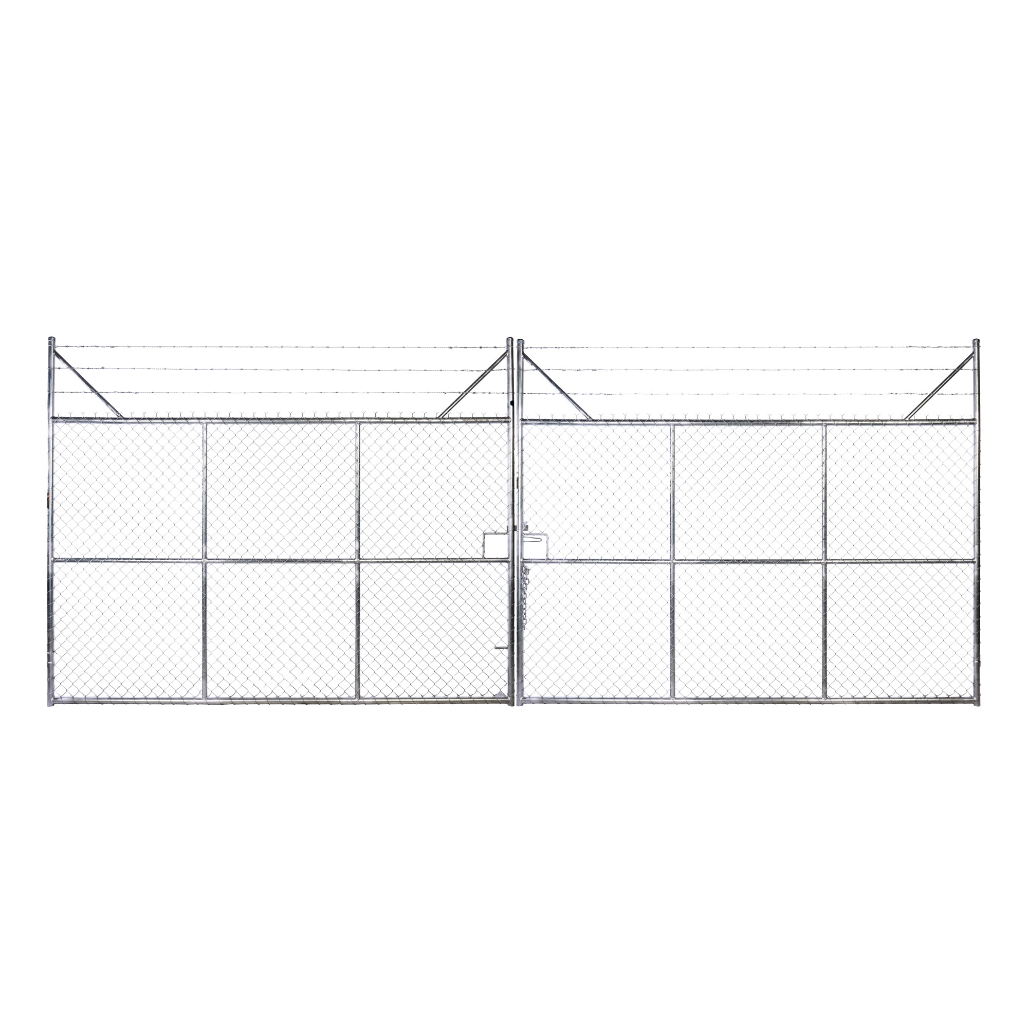Chain-link Barb Top Double Gate Galvanised 2250 / 6000