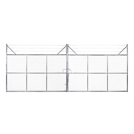 Chain-link Barb Top Double Gate Galvanised 2250 / 6000