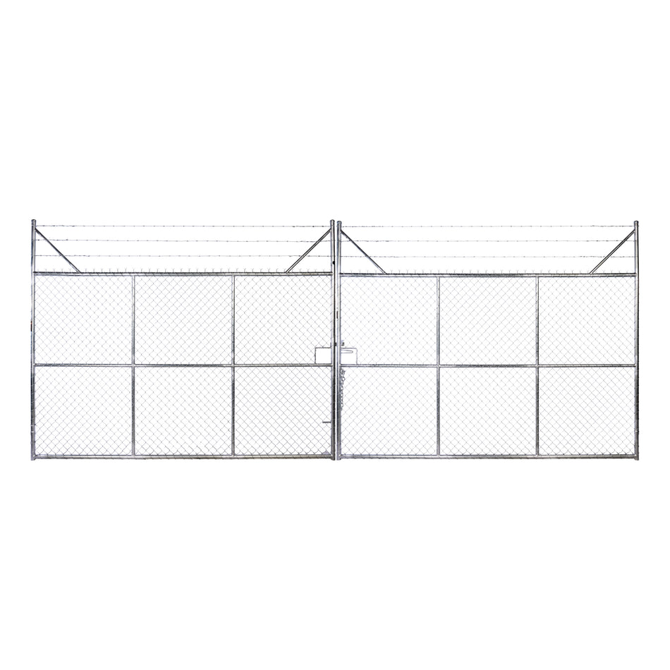 Chain-link Barb Top Double Gate Galvanised 2250 / 6000