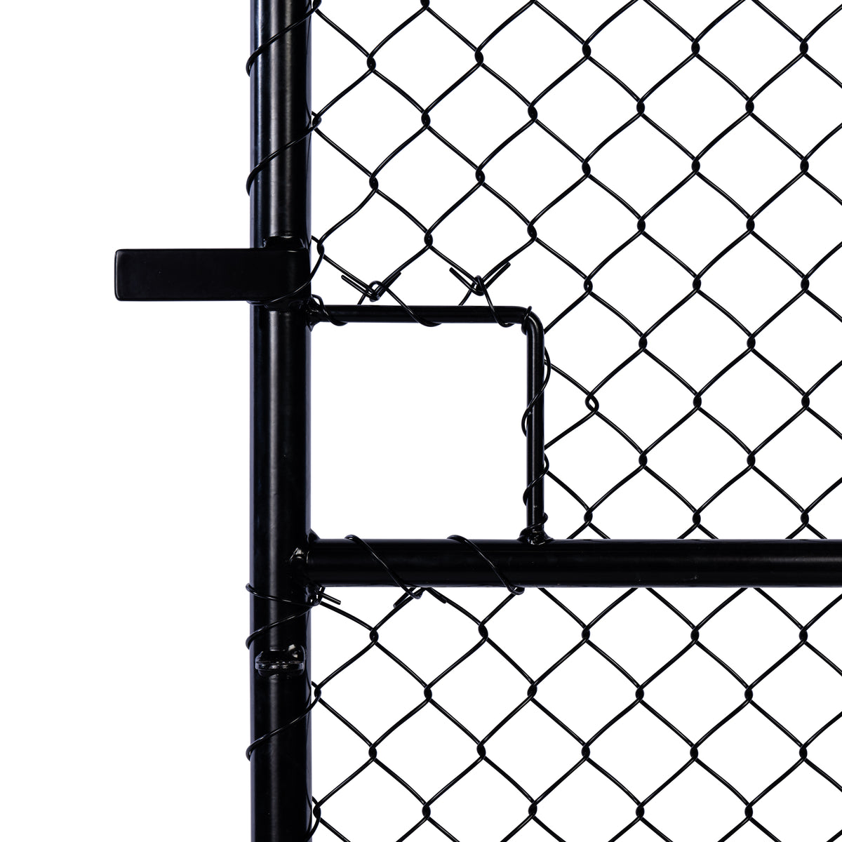 Chain-link Barb Top Double Gate Powder Coated Black 2250 / 4000