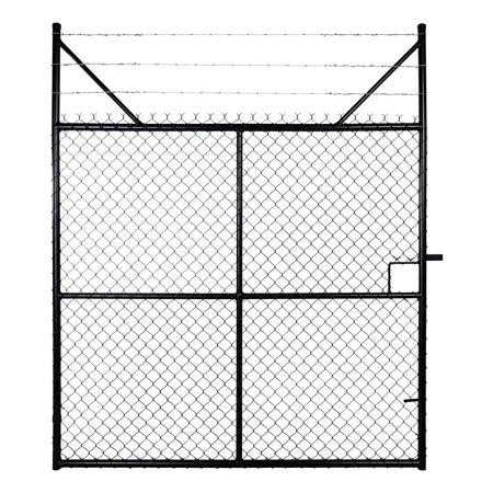 Chain-link Barb Top Double Gate Powder Coated Black 2250 / 4000