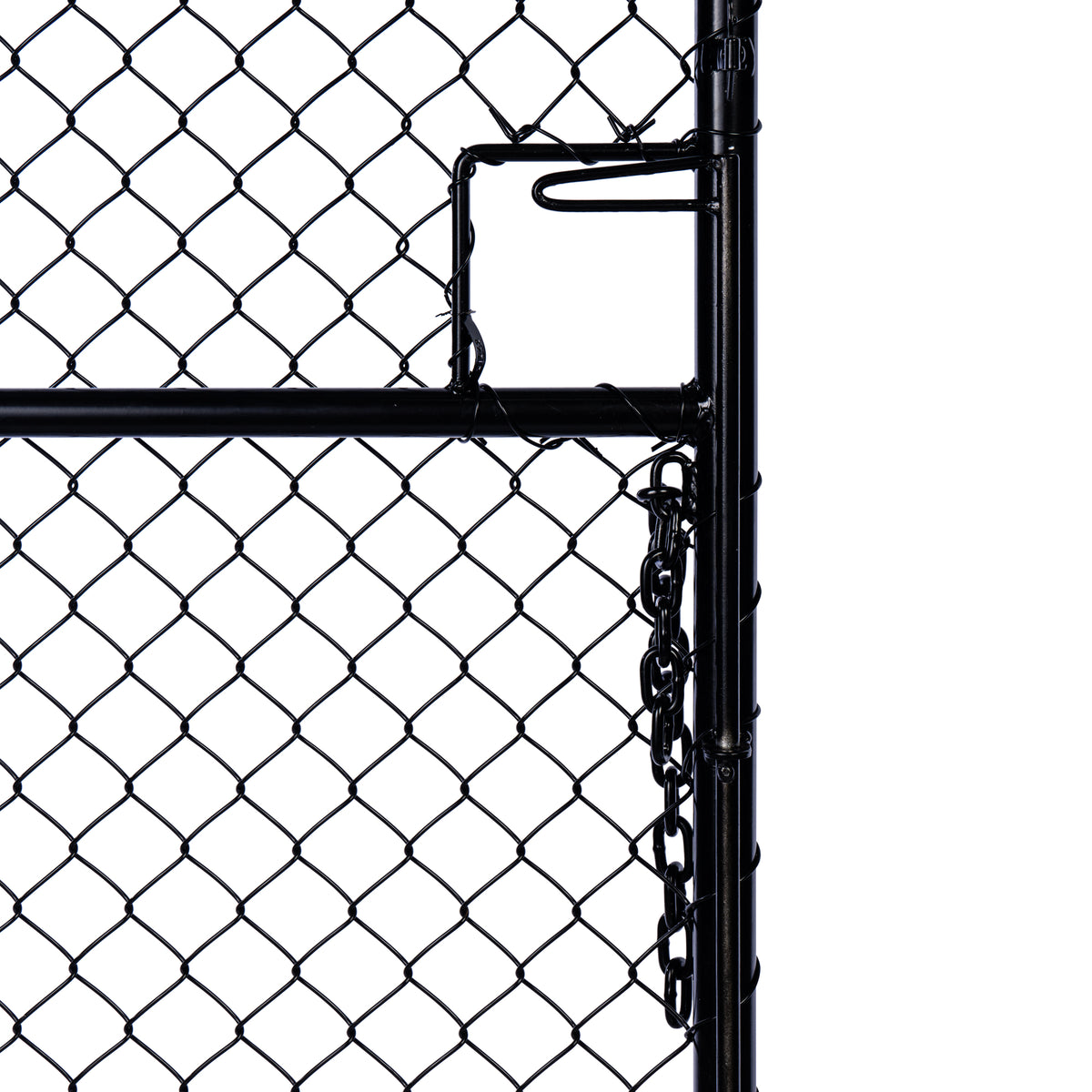 Chain-link Barb Top Double Gate Powder Coated Black 2250 / 4000