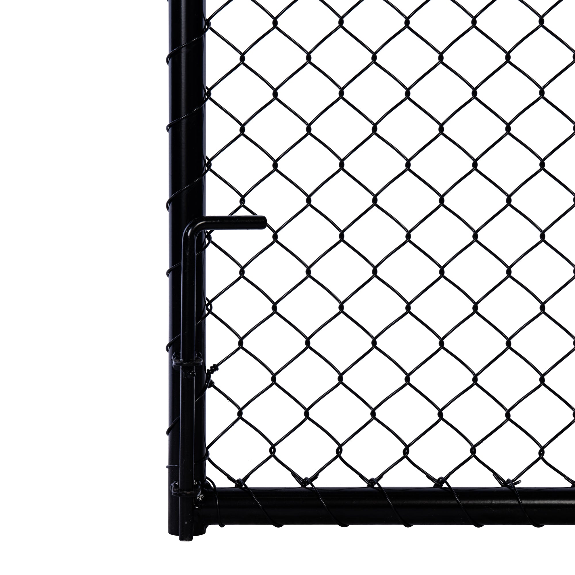 Chain-link Barb Top Double Gate Powder Coated Black 2250 / 4000