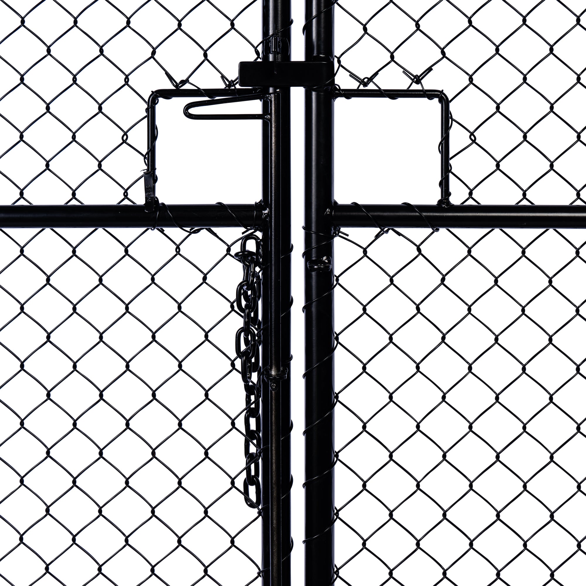Chain-link Barb Top Double Gate Powder Coated Black 2250 / 4000