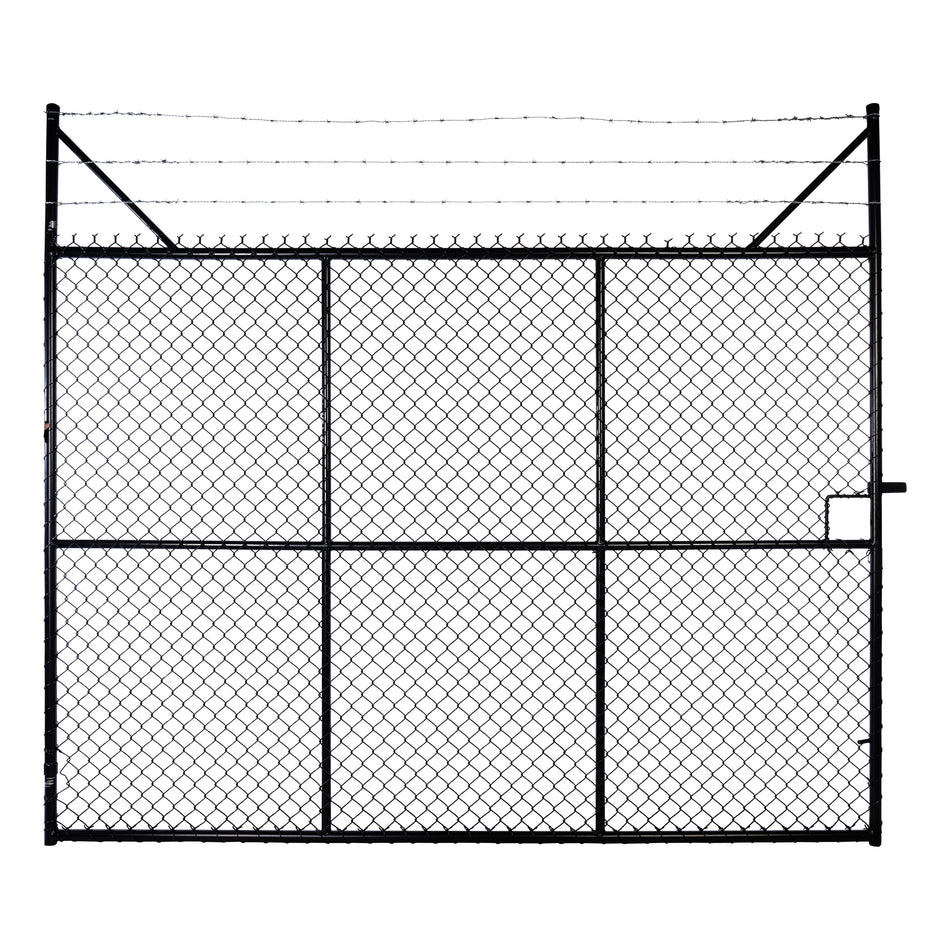 Chain-link Barb Top Double Gate Powder Coated Black 2250 / 6000