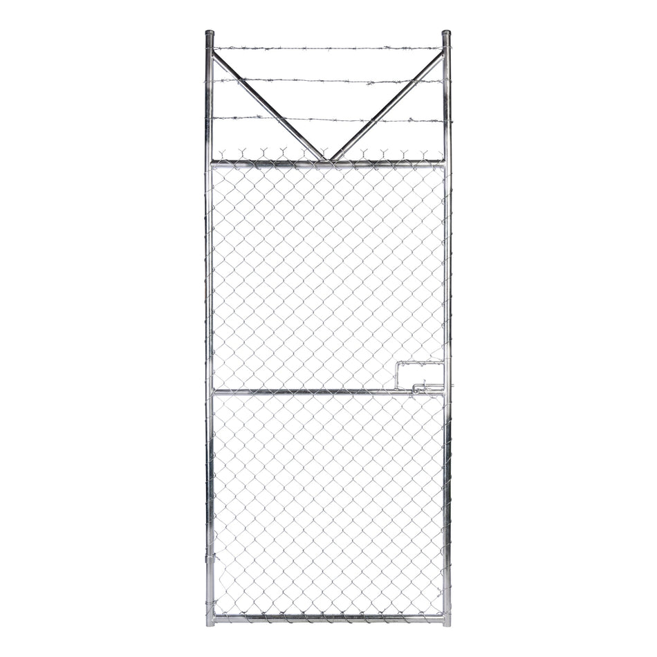Chain-link Security Pedestrian 3 Barb Top Single Gate Galvanised 1800H x 1000W