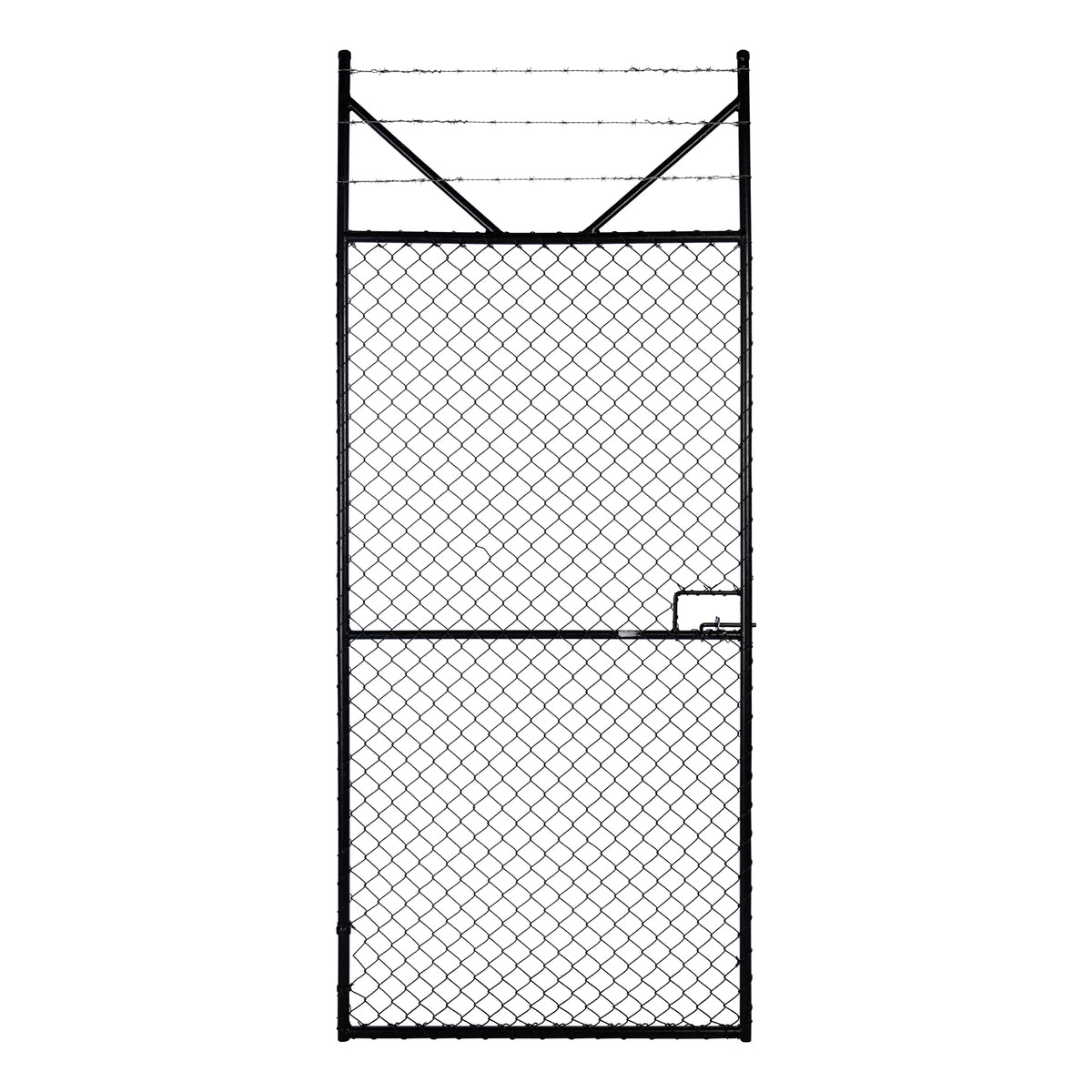 Chain Link Barb Top Single Gate Powder Coated Black 2250 / 1000