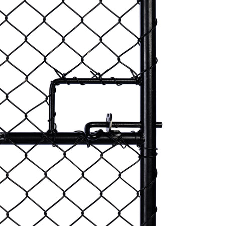 Chain Link Barb Top Single Gate Powder Coated Black 2250 / 1000