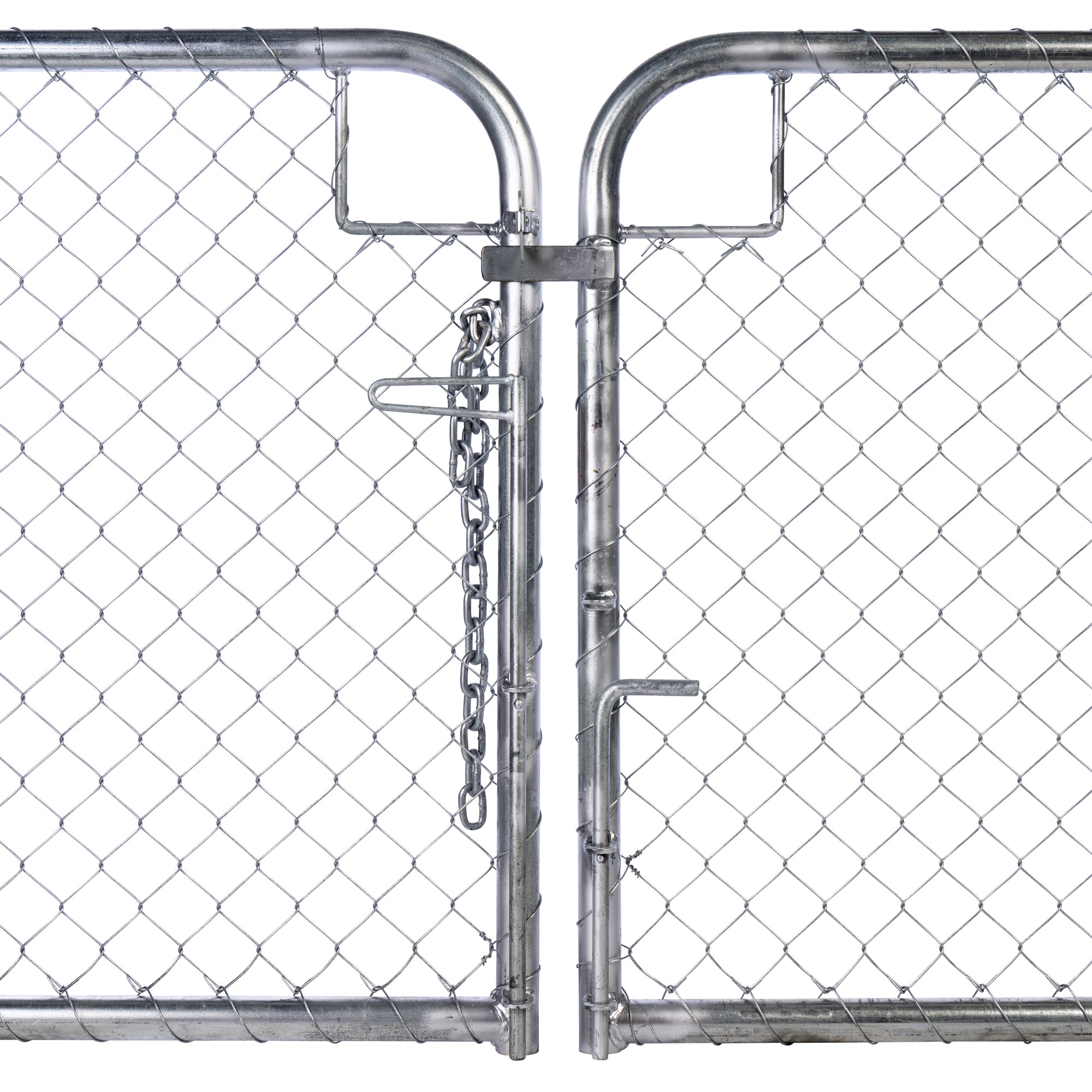 Chain Link Plain Top Double Gate Galvanised 900 / 4000