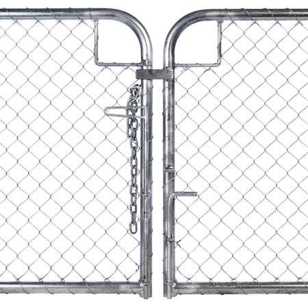 Chain Link Plain Top Double Gate Galvanised 900 / 4000