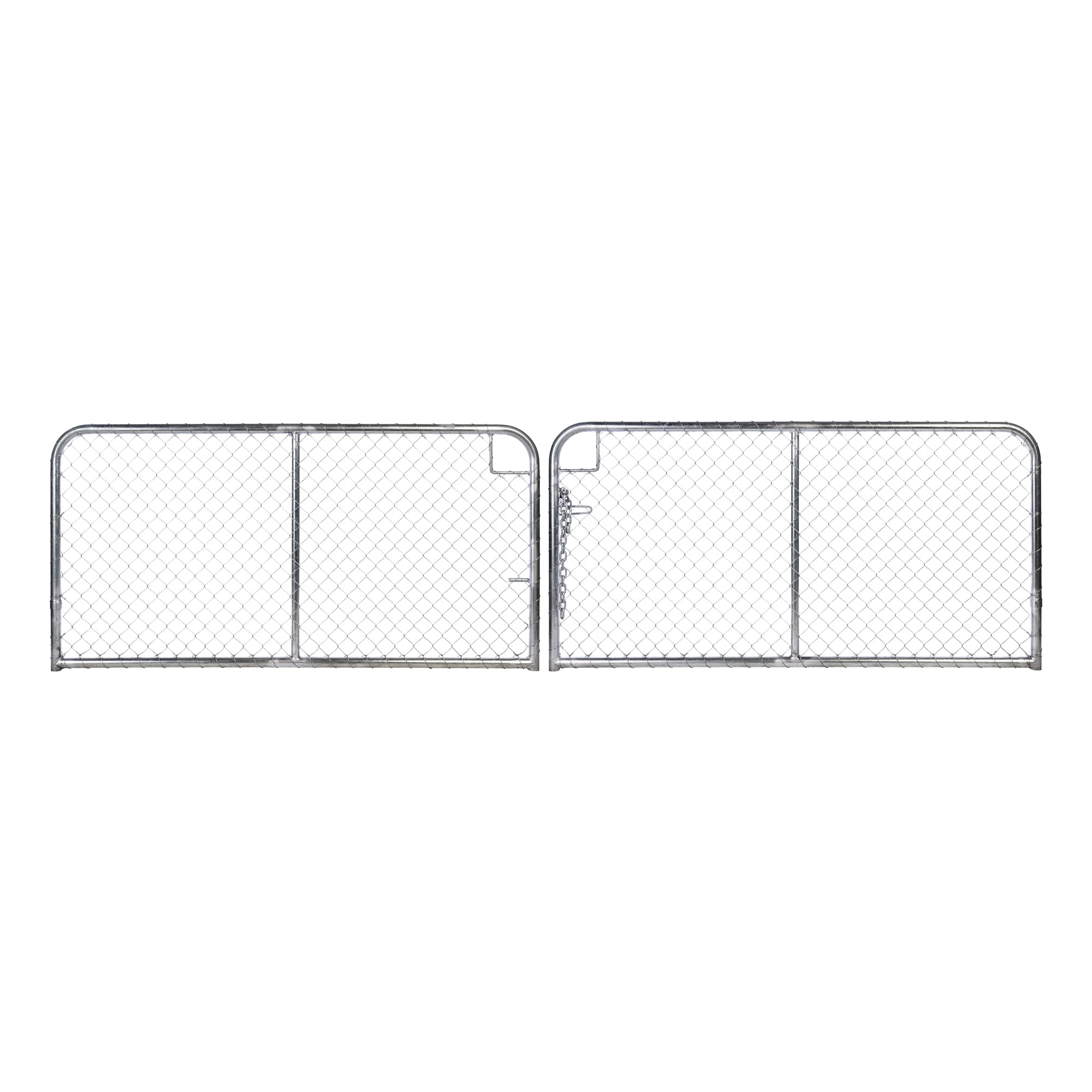 Chain Link Plain Top Double Gate Galvanised 900 / 4000