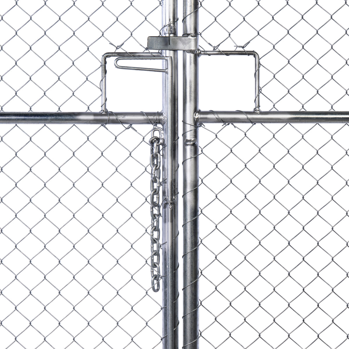 Chain Link Plain Top Double Gate Galvanised 2100 / 4000