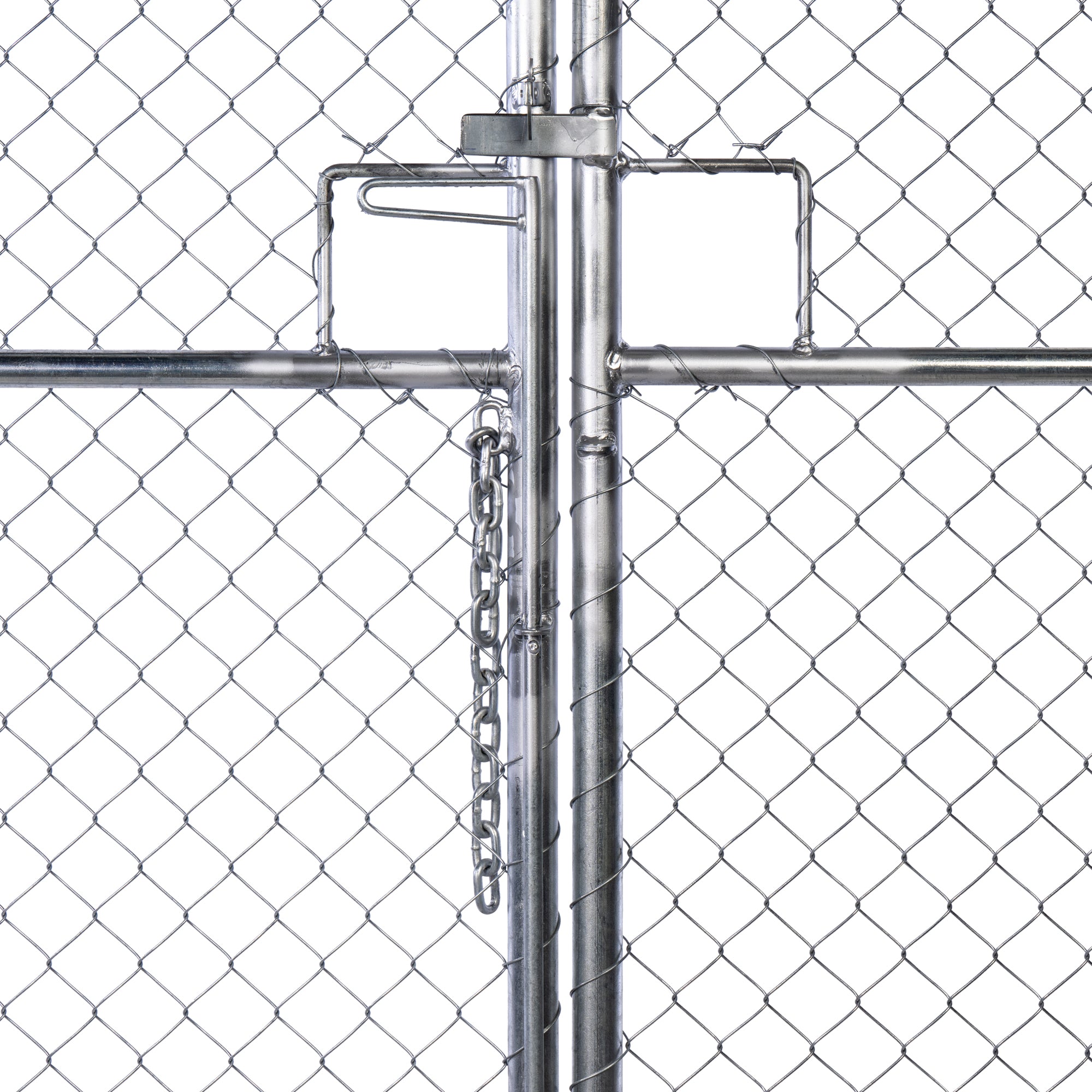 Chain Link Plain Top Double Gate Galvanised 2100 / 4000