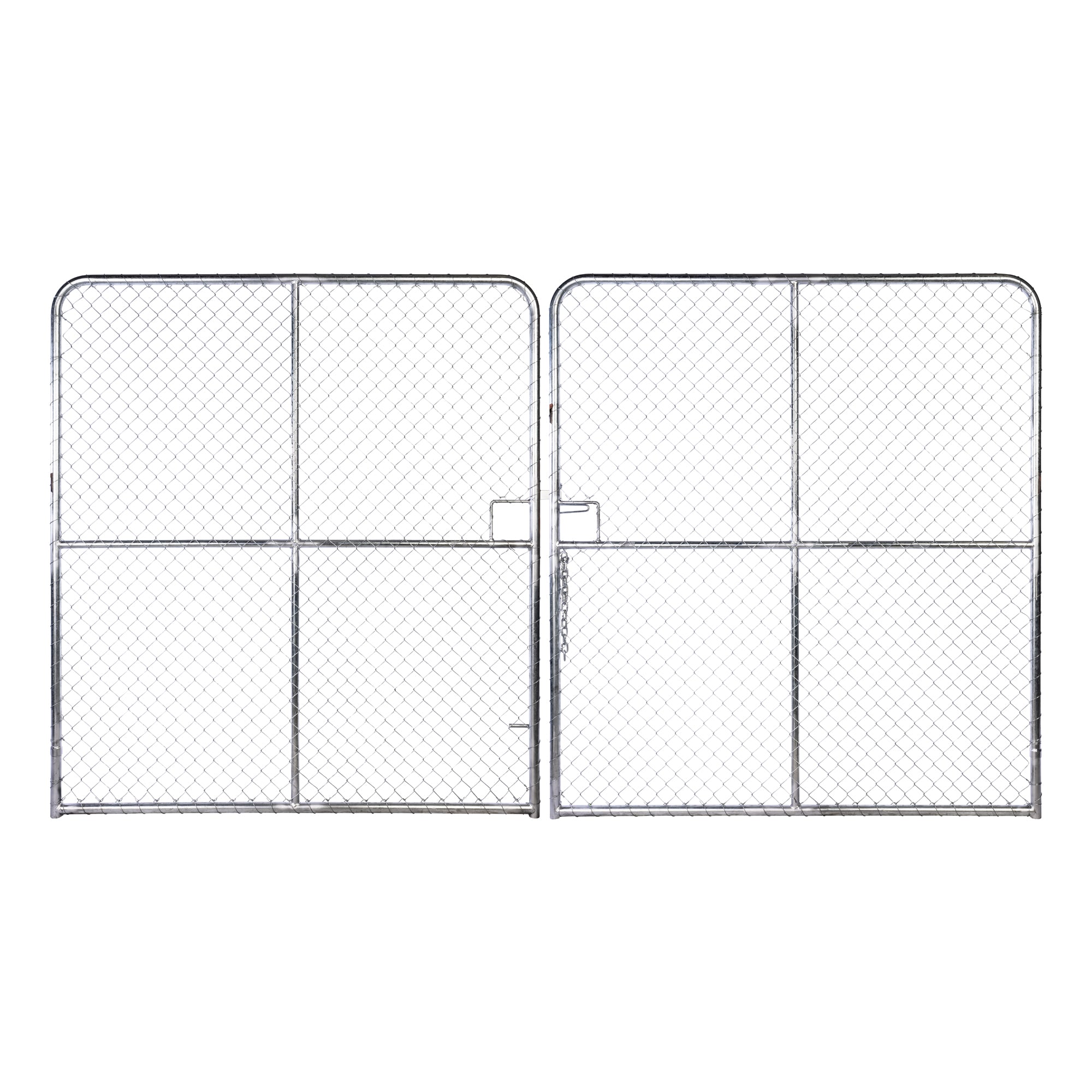 Chain Link Plain Top Double Gate Galvanised 2100 / 4000