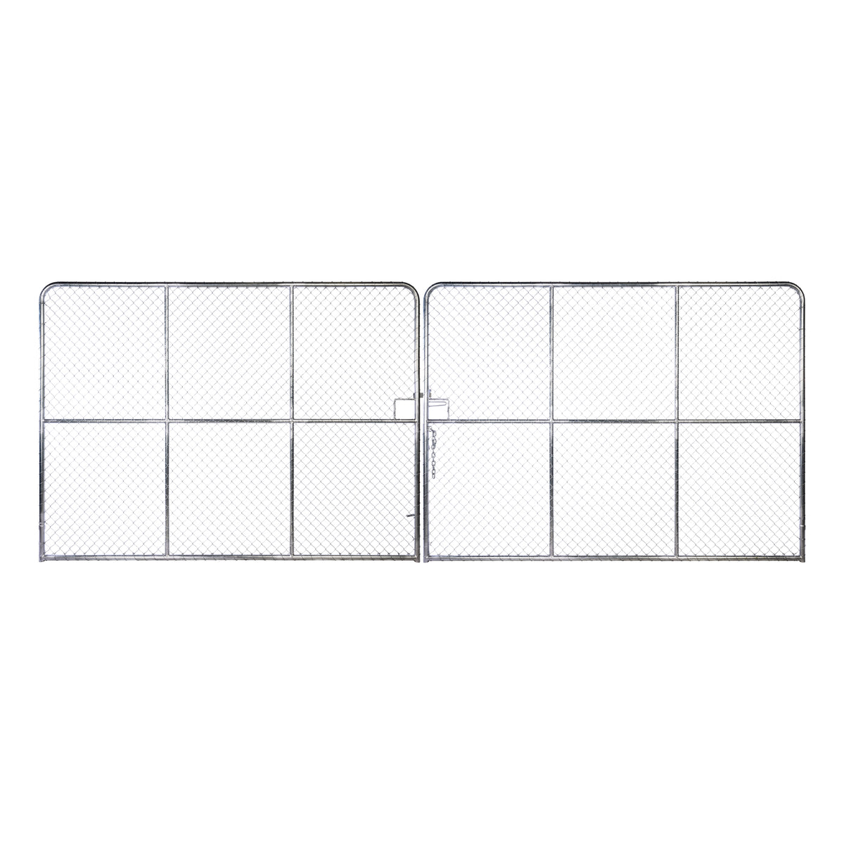 Chain Link Plain Top Double Gate Galvanised 2100 / 6000