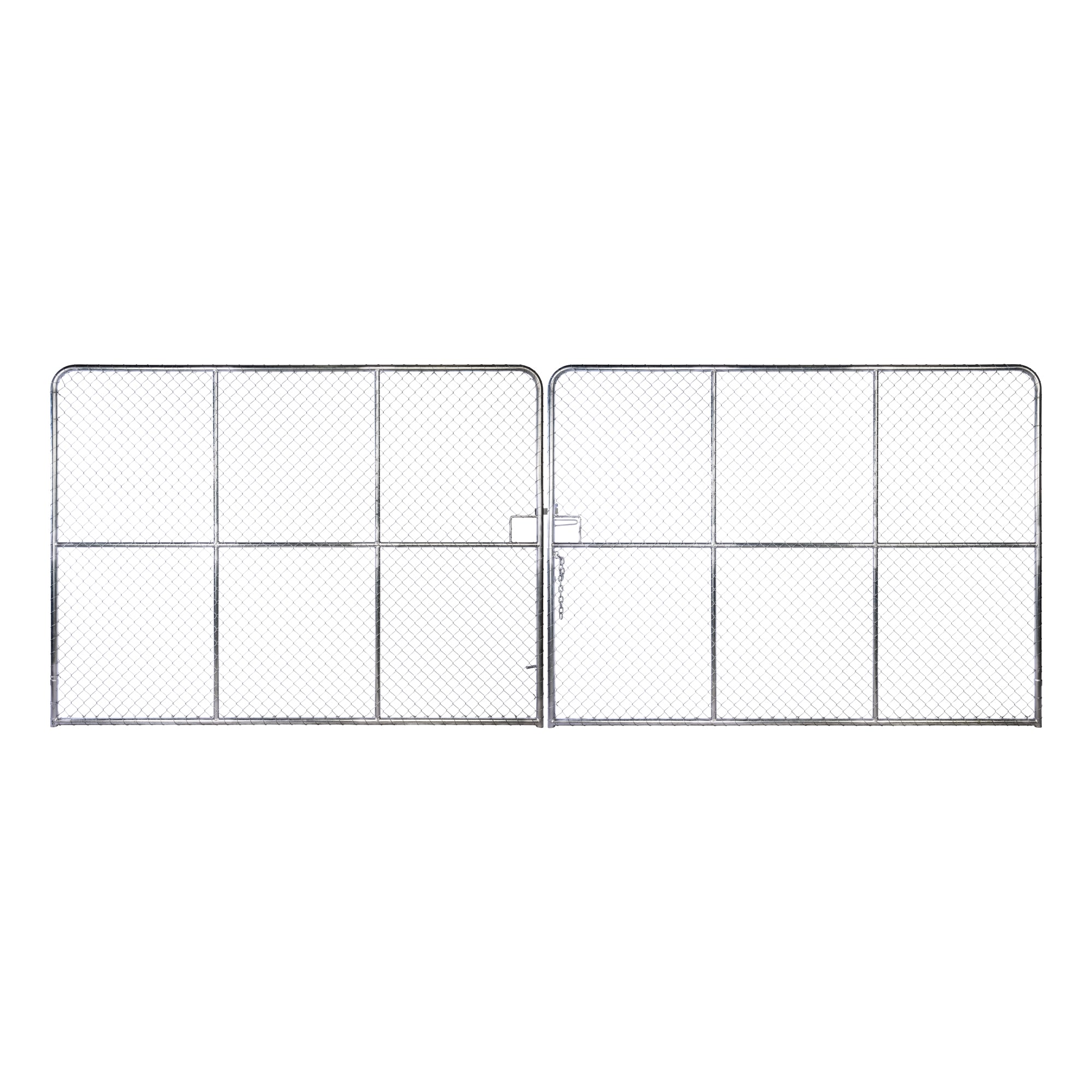 Chain Link Plain Top Double Gate Galvanised 2100 / 6000
