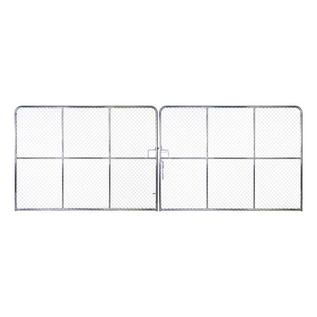 Chain Link Plain Top Double Gate Galvanised 2100 / 6000