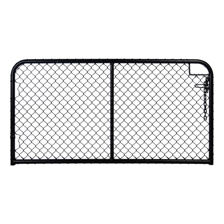 Chain Link Plain Top Double Gate Powder Coated Black 900 / 4000