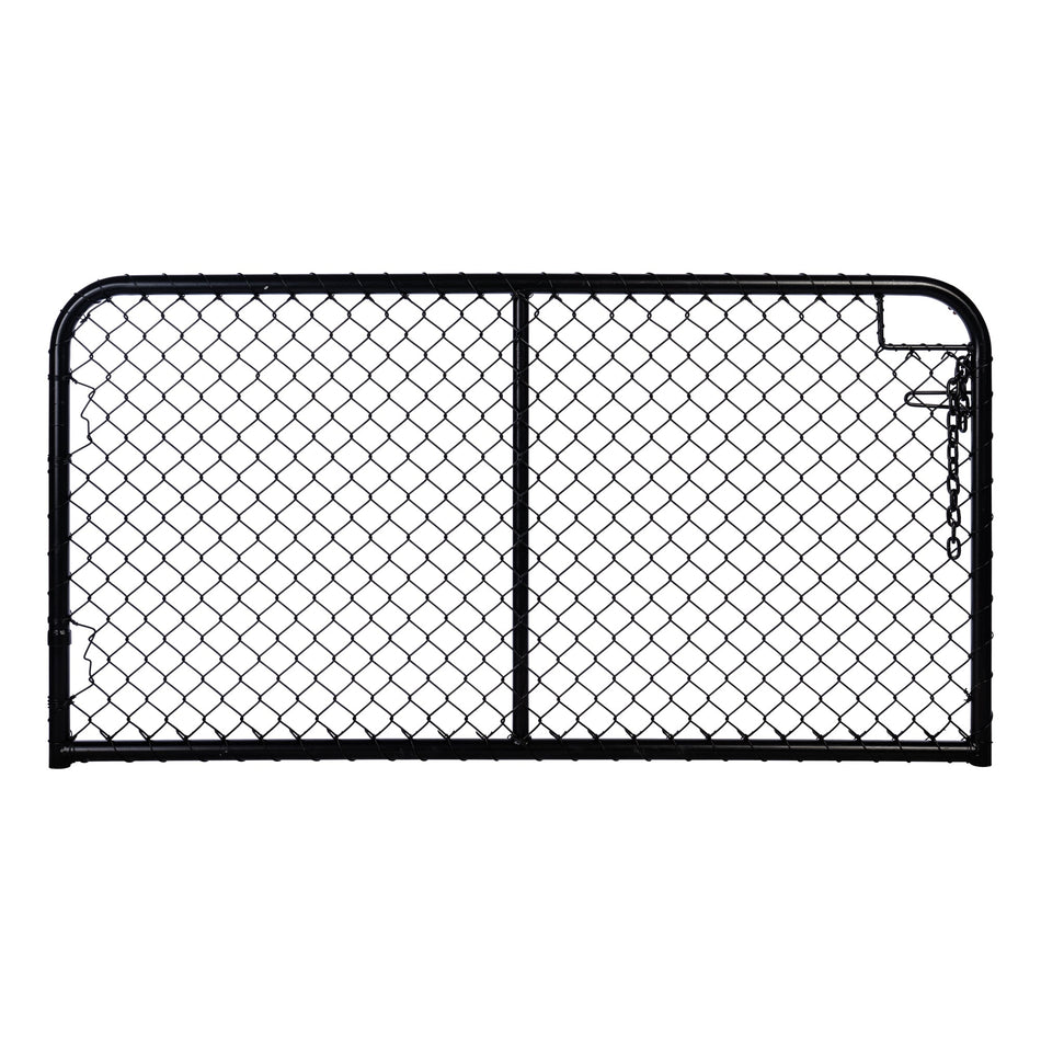 Chain-link Plain Top Sports Field Double Gates Powder Coated Black 900H x 4000W Opening