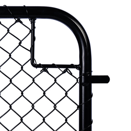 Chain Link Plain Top Double Gate Powder Coated Black 900 / 4000