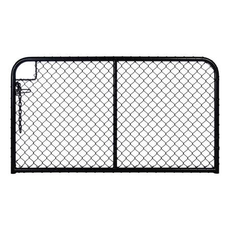 Chain Link Plain Top Double Gate Powder Coated Black 900 / 4000