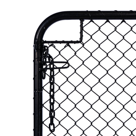 Chain Link Plain Top Double Gate Powder Coated Black 900 / 4000