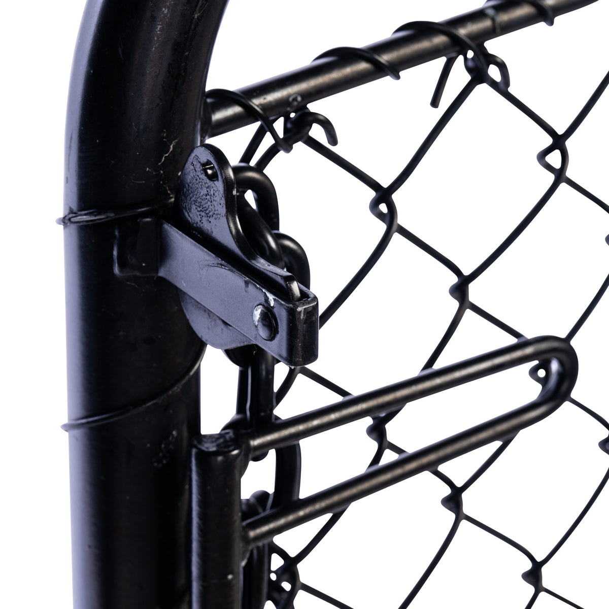 Chain Link Plain Top Double Gate Powder Coated Black 900 / 4000