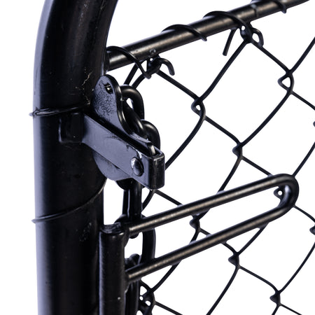 Chain Link Plain Top Double Gate Powder Coated Black 900 / 4000