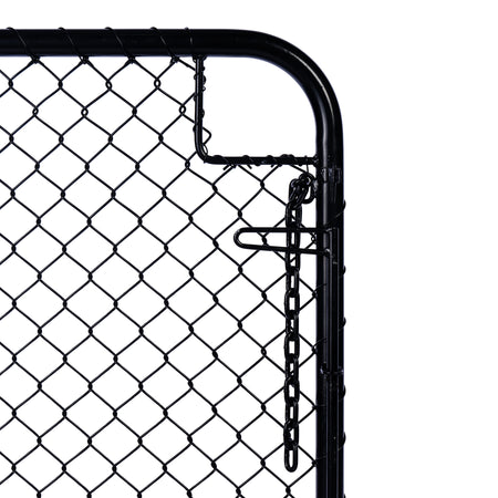 Chain Link Plain Top Double Gate Powder Coated Black 900 / 4000