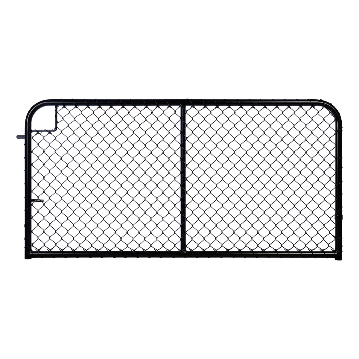 Chain Link Plain Top Double Gate Powder Coated Black 900 / 4000