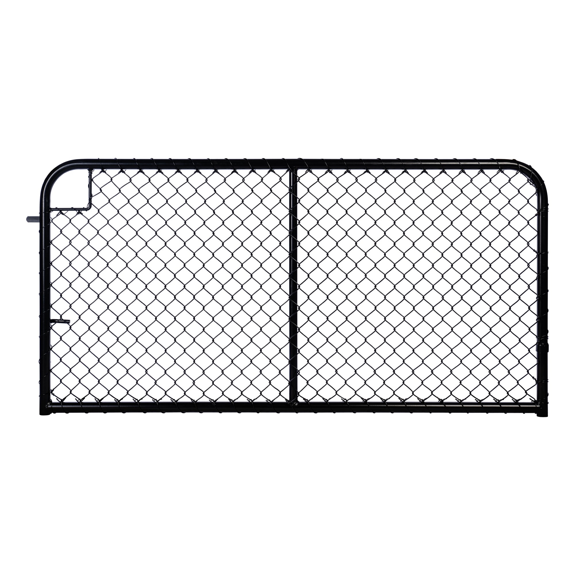 Chain Link Plain Top Double Gate Powder Coated Black 900 / 4000