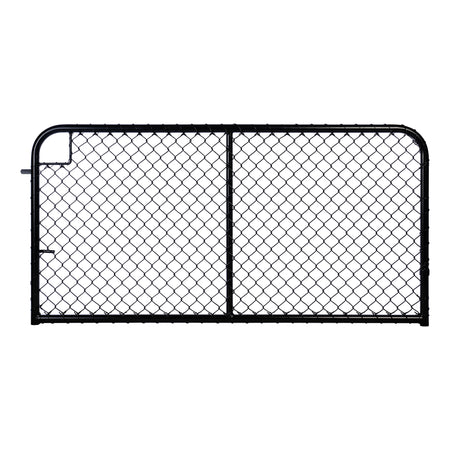 Chain Link Plain Top Double Gate Powder Coated Black 900 / 4000