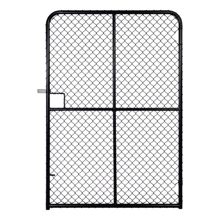 Chain Link Plain Top Double Gate Powder Coated Black 2100 / 4000