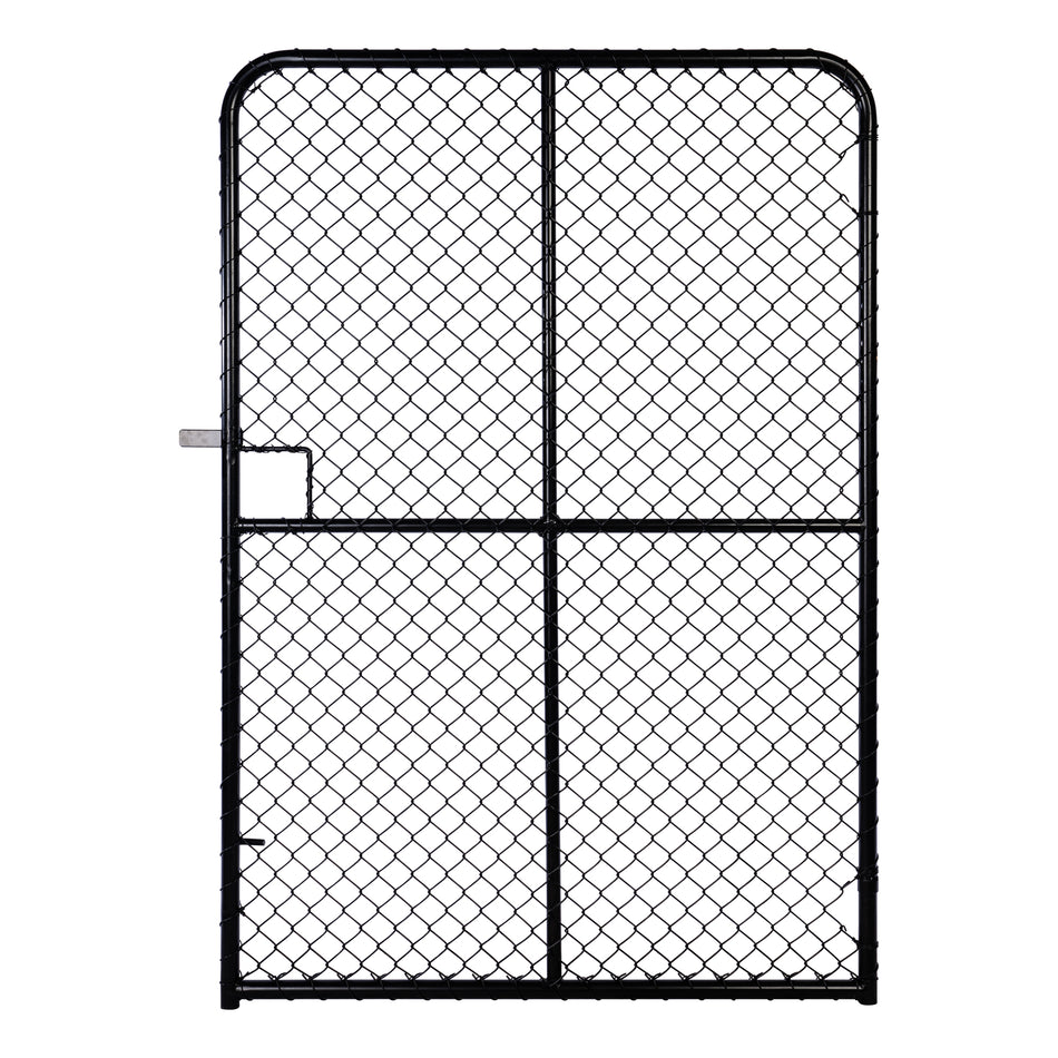 Chain Link Plain Top Double Gate Powder Coated Black 2100 / 4000