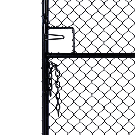 Chain Link Plain Top Double Gate Powder Coated Black 2100 / 4000