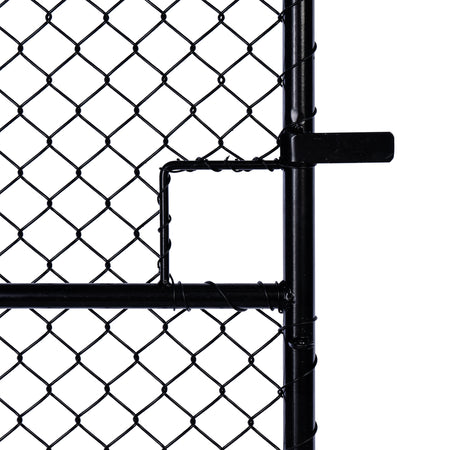 Chain Link Plain Top Double Gate Powder Coated Black 2100 / 4000