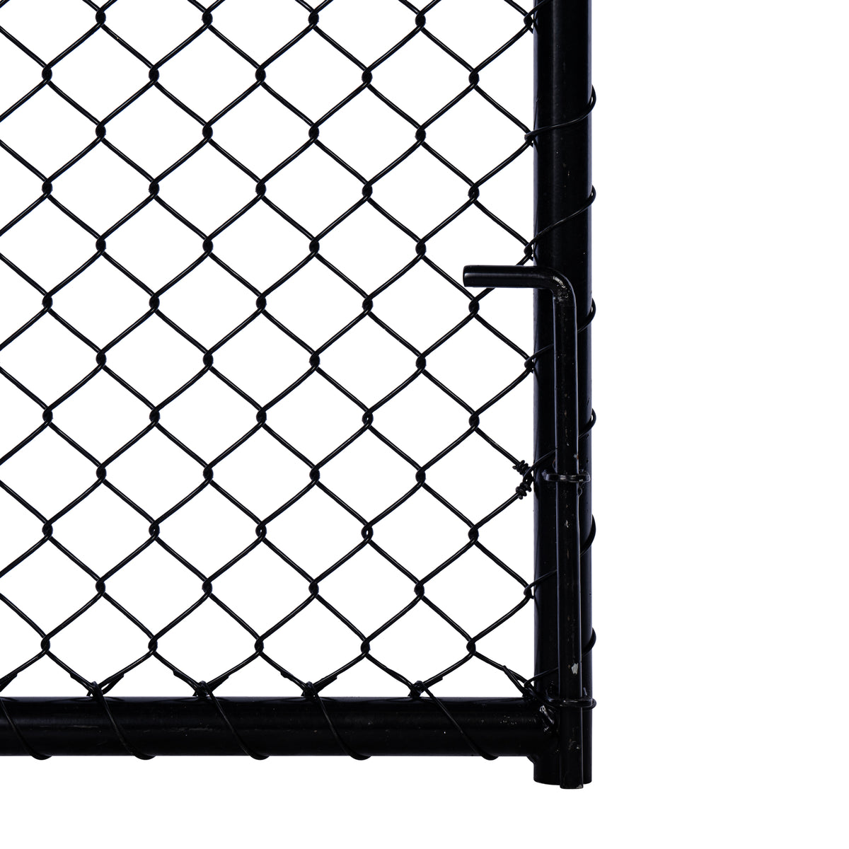 Chain Link Plain Top Double Gate Powder Coated Black 2100 / 4000
