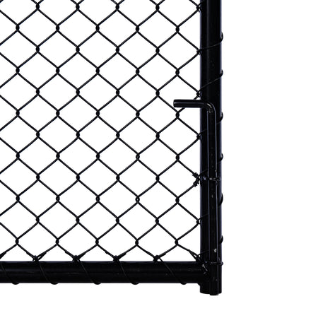 Chain Link Plain Top Double Gate Powder Coated Black 2100 / 4000
