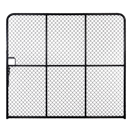 Chain Link Plain Top Double Gate Powder Coated Black 2100 / 6000