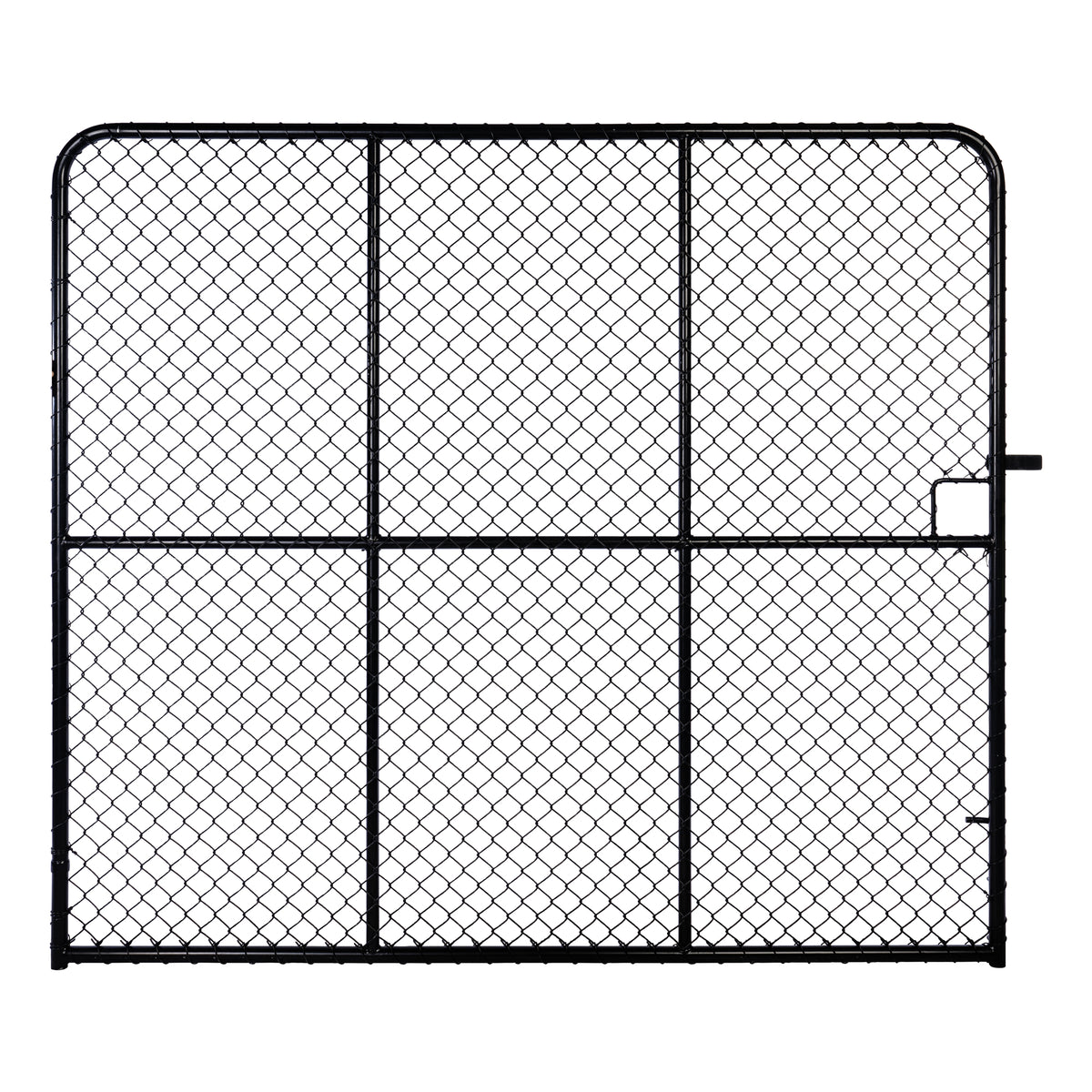 Chain Link Plain Top Double Gate Powder Coated Black 2100 / 4000