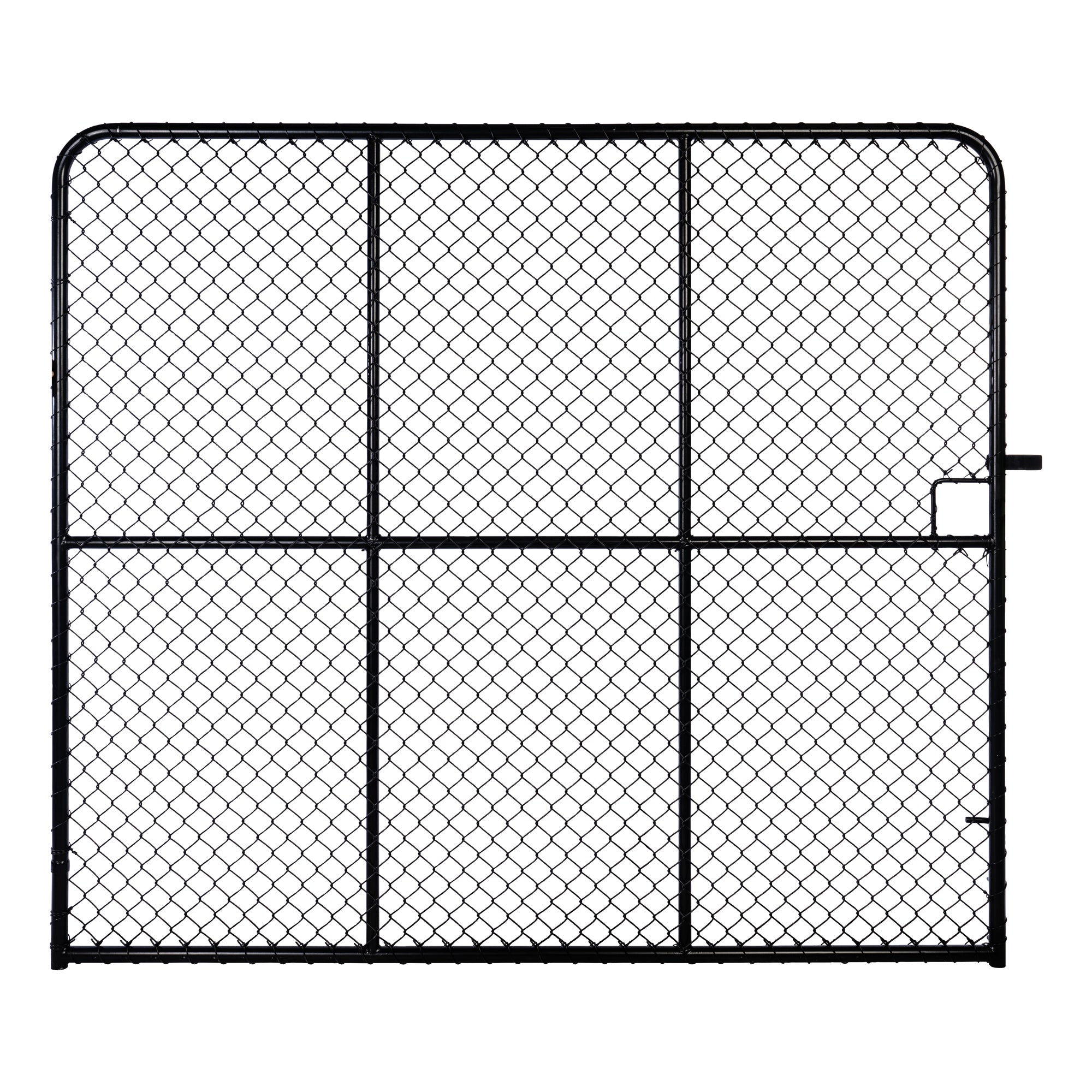 Chain Link Plain Top Double Gate Powder Coated Black 2100 / 4000